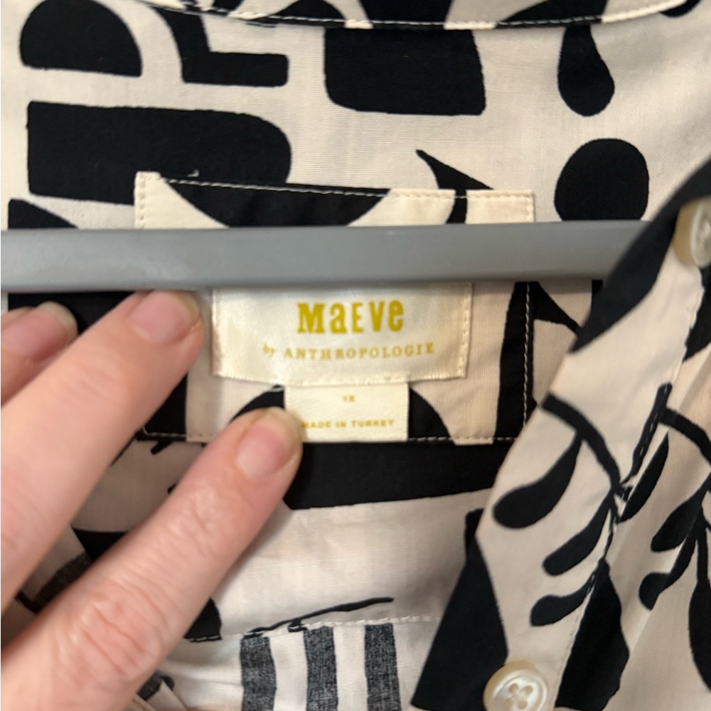 Maeve Monochrome Graphic Shirt Dress - Picture 4 of 4